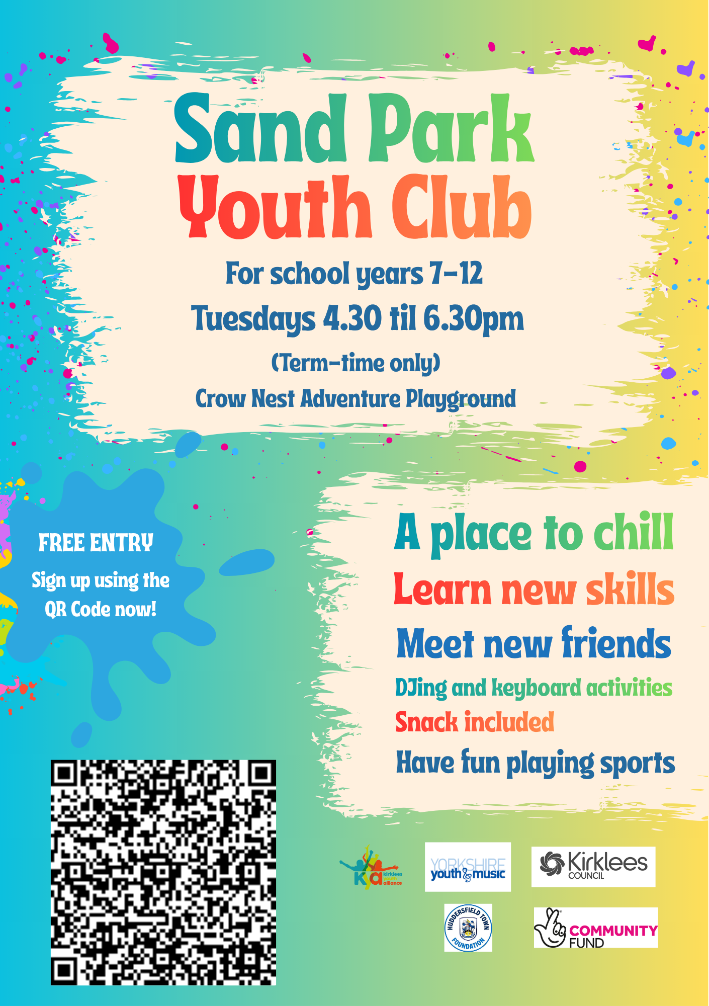 Sand Park Youth Club Poster 202627